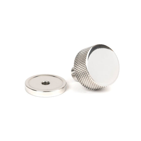 From The Anvil - Polished SS (304) Brompton Cabinet Knob - 25mm (Plain) | Sku. 46846 | Trade Door Handles.