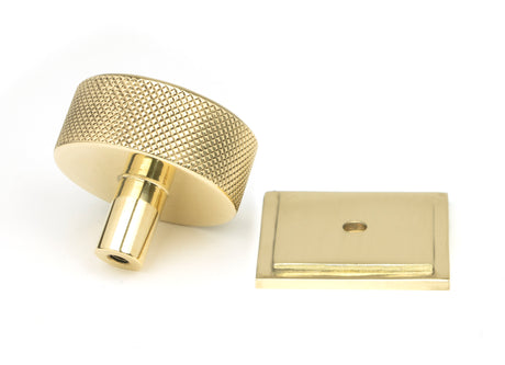 From The Anvil - Polished Brass Brompton Cabinet Knob - 38mm (Square) | Sku. 46848 | Trade Door Handles.