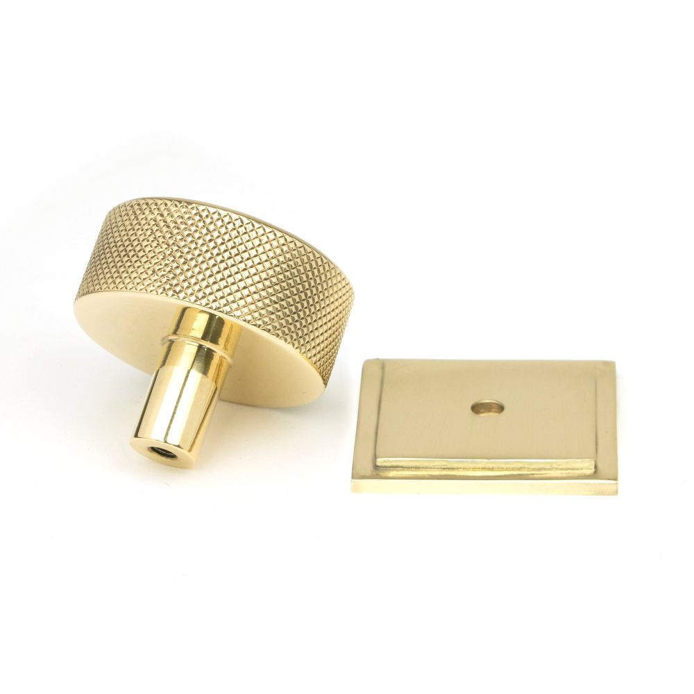 From The Anvil - Polished Brass Brompton Cabinet Knob - 38mm (Square) | Sku. 46848 | Trade Door Handles.