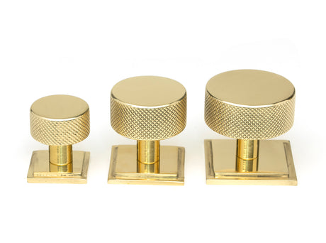 From The Anvil - Polished Brass Brompton Cabinet Knob - 38mm (Square) | Sku. 46848 | Trade Door Handles.