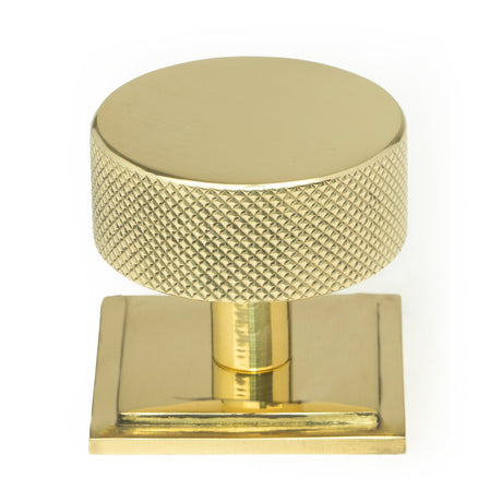 From The Anvil - Polished Brass Brompton Cabinet Knob - 38mm (Square) | Sku. 46848 | Trade Door Handles.
