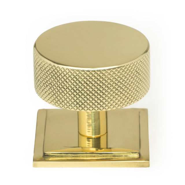 From The Anvil - Polished Brass Brompton Cabinet Knob - 38mm (Square) | Sku. 46848 | Trade Door Handles.