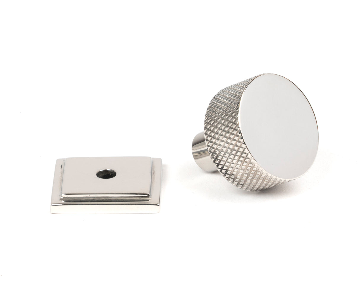 From The Anvil - Polished SS (304) Brompton Cabinet Knob - 25mm (Square) | Sku. 46849 | Trade Door Handles.