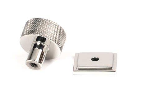 From The Anvil - Polished SS (304) Brompton Cabinet Knob - 25mm (Square) | Sku. 46849 | Trade Door Handles.