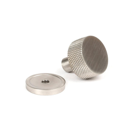 From The Anvil - Satin SS (304) Brompton Cabinet Knob - 25mm (Plain) | Sku. 46850 | Trade Door Handles.