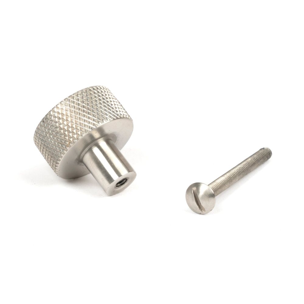 From The Anvil - Satin SS (304) Brompton Cabinet Knob - 25mm (No rose) | Sku. 46851 | Trade Door Handles.