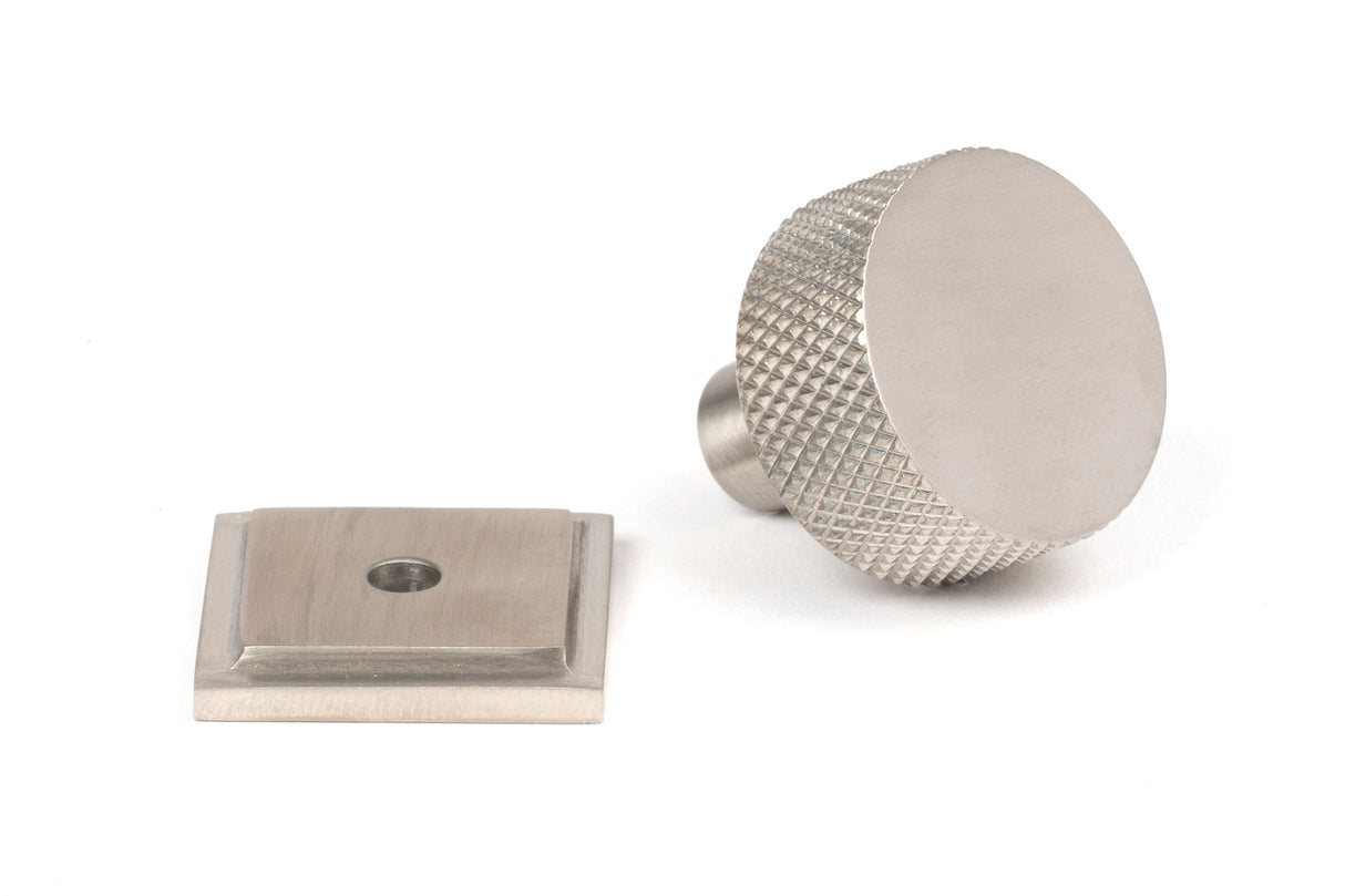 From The Anvil - Satin SS (304) Brompton Cabinet Knob - 25mm (Square) | Sku. 46853 | Trade Door Handles.