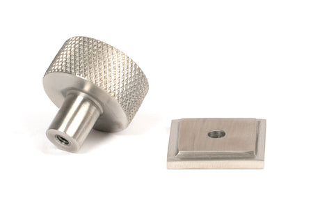 From The Anvil - Satin SS (304) Brompton Cabinet Knob - 25mm (Square) | Sku. 46853 | Trade Door Handles.