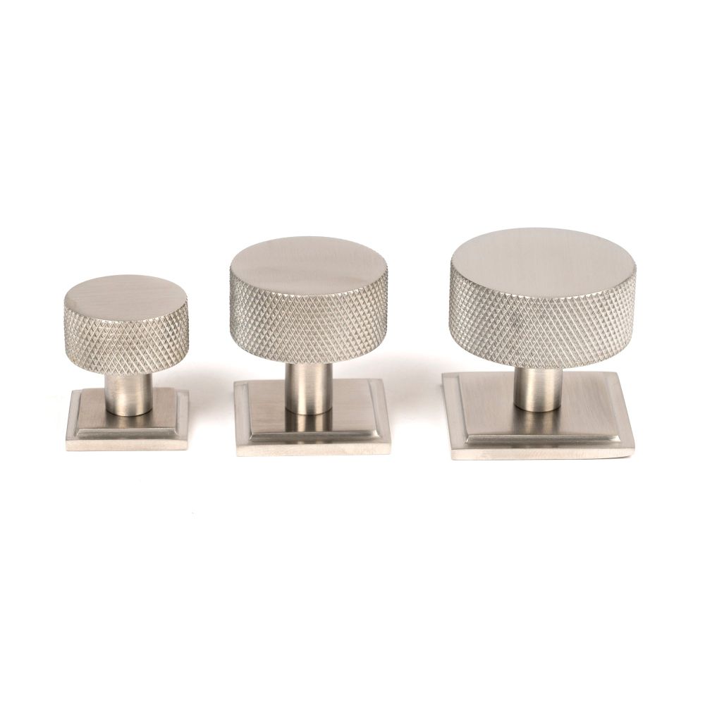 From The Anvil - Satin SS (304) Brompton Cabinet Knob - 25mm (Square) | Sku. 46853 | Trade Door Handles.