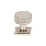From The Anvil - Satin SS (304) Brompton Cabinet Knob - 25mm (Square) | Sku. 46853 | Trade Door Handles.
