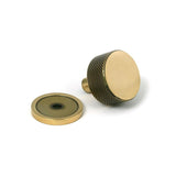 From The Anvil - Aged Brass Brompton Cabinet Knob - 32mm (Plain) | Sku. 46854 | Trade Door Handles.
