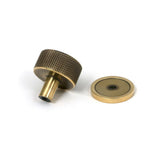 From The Anvil - Aged Brass Brompton Cabinet Knob - 32mm (Plain) | Sku. 46854 | Trade Door Handles.