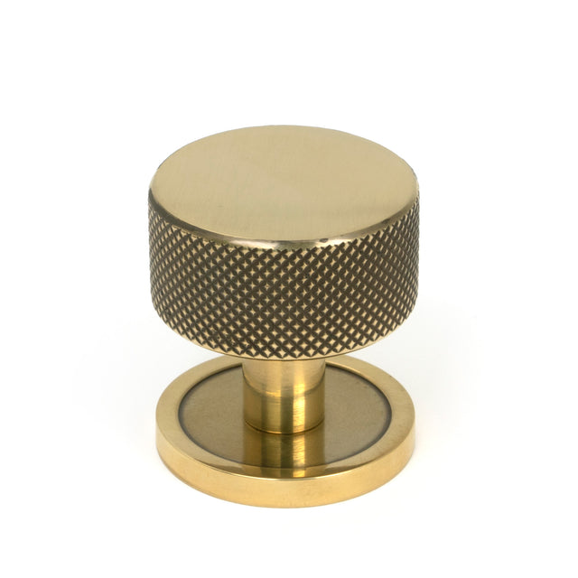 From The Anvil - Aged Brass Brompton Cabinet Knob - 32mm (Plain) | Sku. 46854 | Trade Door Handles.