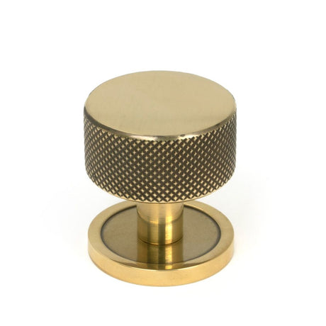 From The Anvil - Aged Brass Brompton Cabinet Knob - 32mm (Plain) | Sku. 46854 | Trade Door Handles.