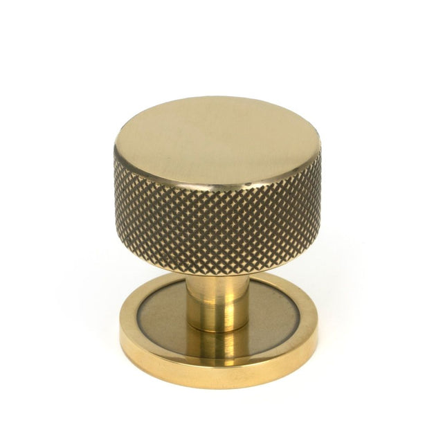 From The Anvil - Aged Brass Brompton Cabinet Knob - 32mm (Plain) | Sku. 46854 | Trade Door Handles.