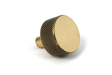 From The Anvil - Aged Brass Brompton Cabinet Knob - 32mm (No rose) | Sku. 46855 | Trade Door Handles.
