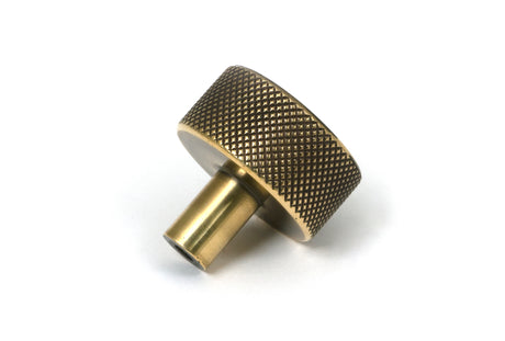 From The Anvil - Aged Brass Brompton Cabinet Knob - 32mm (No rose) | Sku. 46855 | Trade Door Handles.
