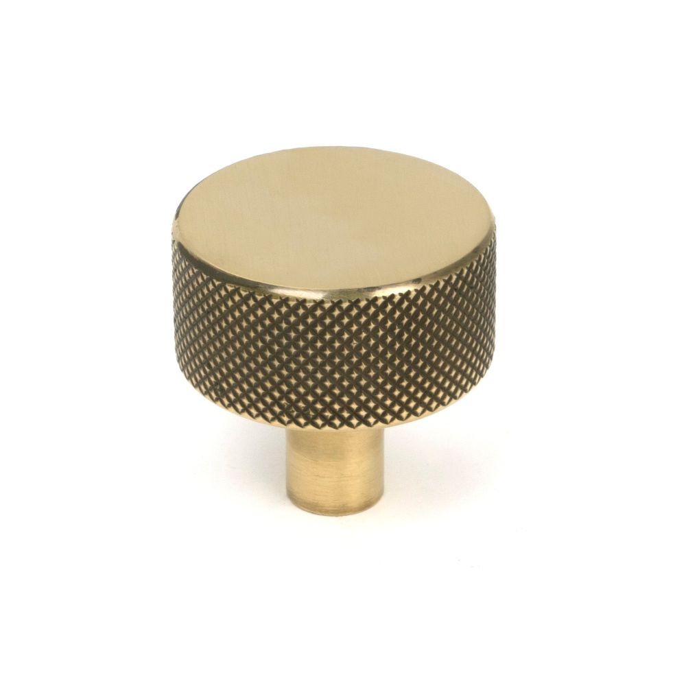 From The Anvil - Aged Brass Brompton Cabinet Knob - 32mm (No rose) | Sku. 46855 | Trade Door Handles.