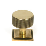 From The Anvil - Aged Brass Brompton Cabinet Knob - 32mm (Square) | Sku. 46857 | Trade Door Handles.