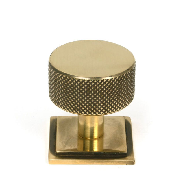 From The Anvil - Aged Brass Brompton Cabinet Knob - 32mm (Square) | Sku. 46857 | Trade Door Handles.
