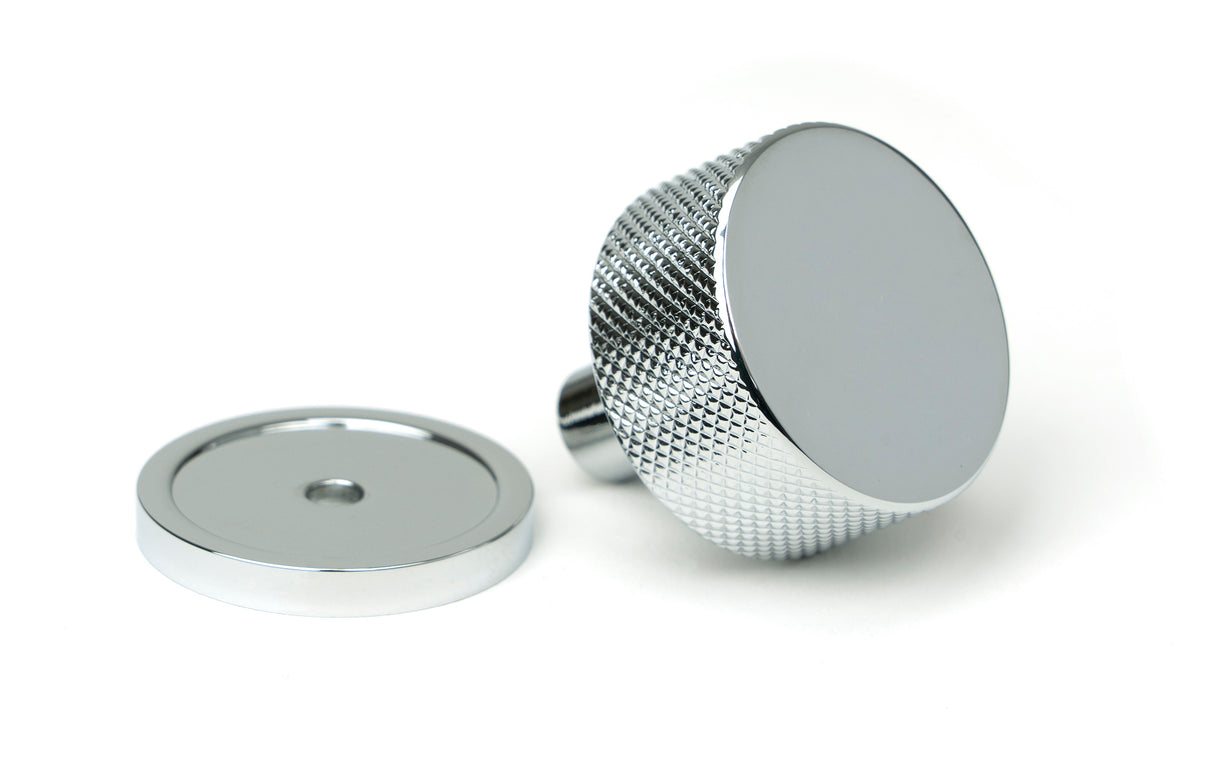 From The Anvil - Polished Chrome Brompton Cabinet Knob - 32mm (Plain) | Sku. 46858 | Trade Door Handles.