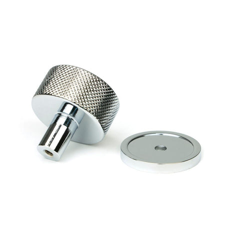 From The Anvil - Polished Chrome Brompton Cabinet Knob - 32mm (Plain) | Sku. 46858 | Trade Door Handles.