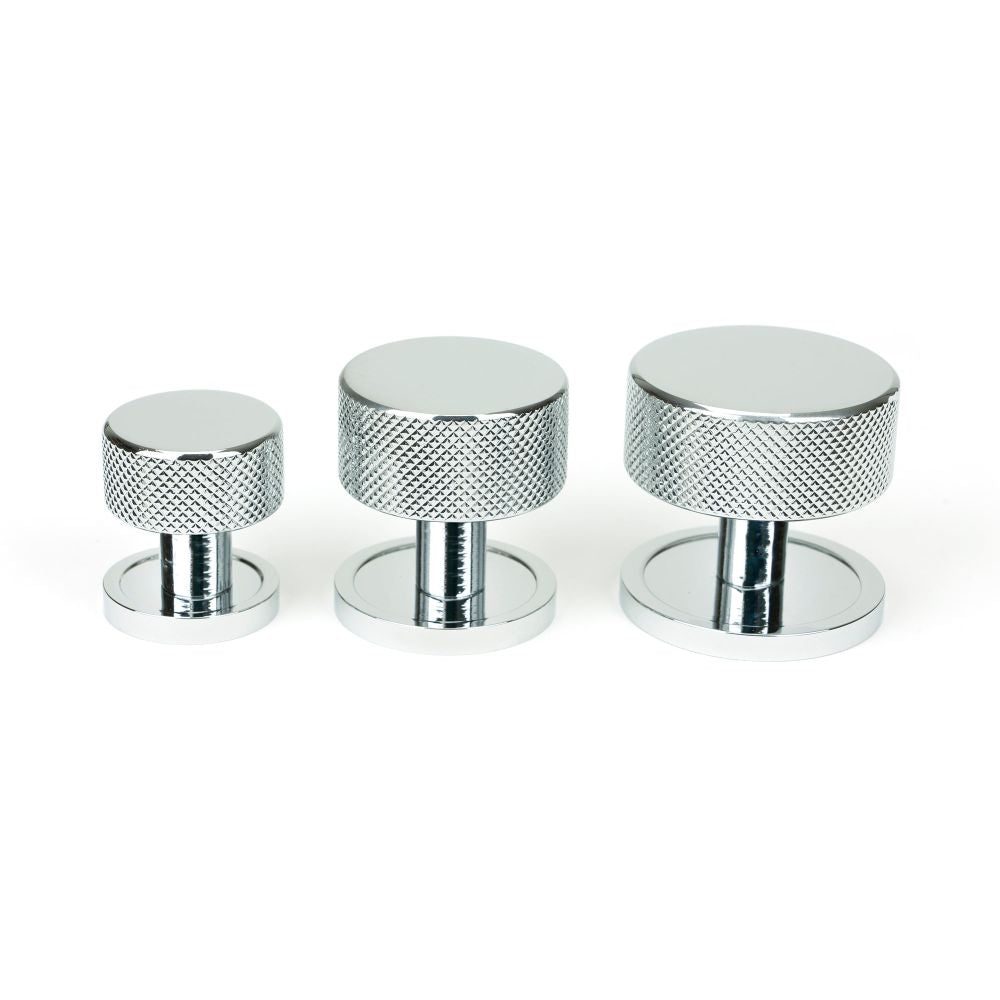 From The Anvil - Polished Chrome Brompton Cabinet Knob - 32mm (Plain) | Sku. 46858 | Trade Door Handles.