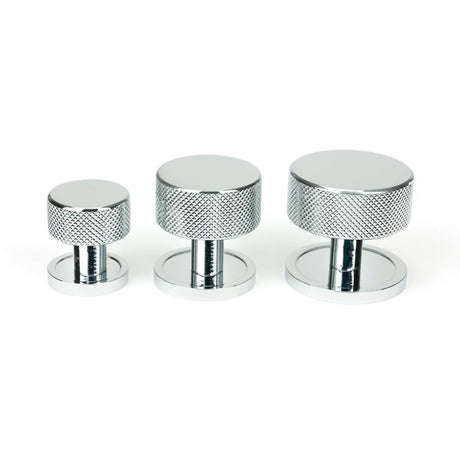 From The Anvil - Polished Chrome Brompton Cabinet Knob - 32mm (Plain) | Sku. 46858 | Trade Door Handles.