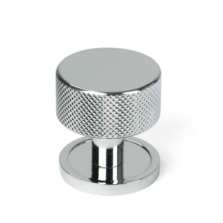 From The Anvil - Polished Chrome Brompton Cabinet Knob - 32mm (Plain) | Sku. 46858 | Trade Door Handles.