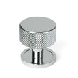 From The Anvil - Polished Chrome Brompton Cabinet Knob - 32mm (Plain) | Sku. 46858 | Trade Door Handles.