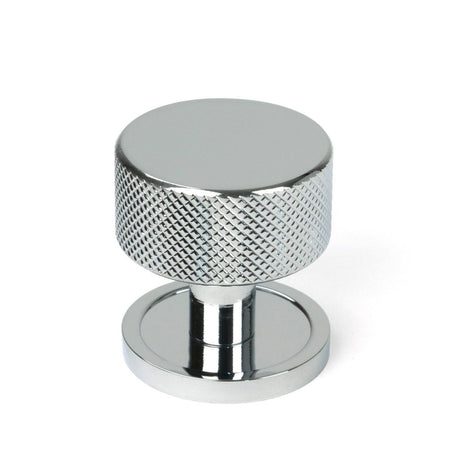 From The Anvil - Polished Chrome Brompton Cabinet Knob - 32mm (Plain) | Sku. 46858 | Trade Door Handles.