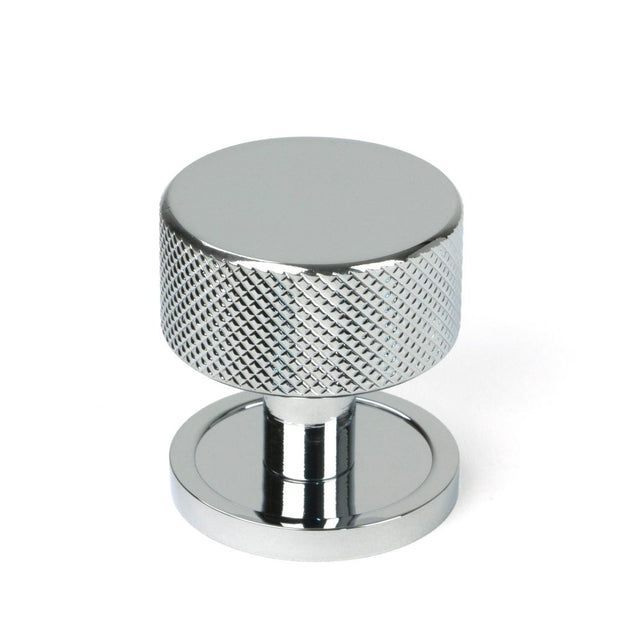 From The Anvil - Polished Chrome Brompton Cabinet Knob - 32mm (Plain) | Sku. 46858 | Trade Door Handles.