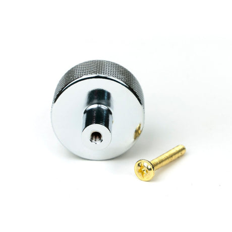 From The Anvil - Polished Chrome Brompton Cabinet Knob - 32mm (No rose) | Sku. 46859 | Trade Door Handles.