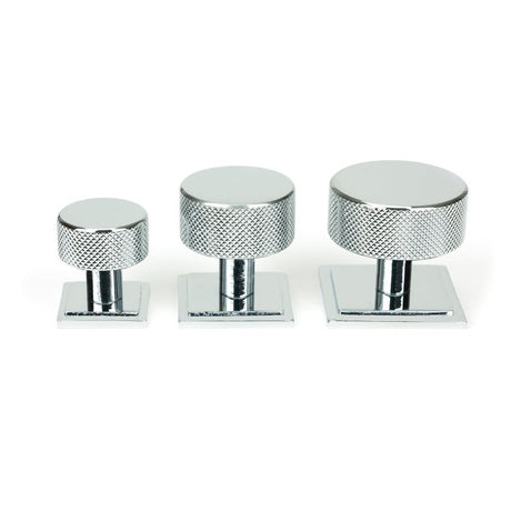 From The Anvil - Polished Chrome Brompton Cabinet Knob - 32mm (Square) | Sku. 46861 | Trade Door Handles.