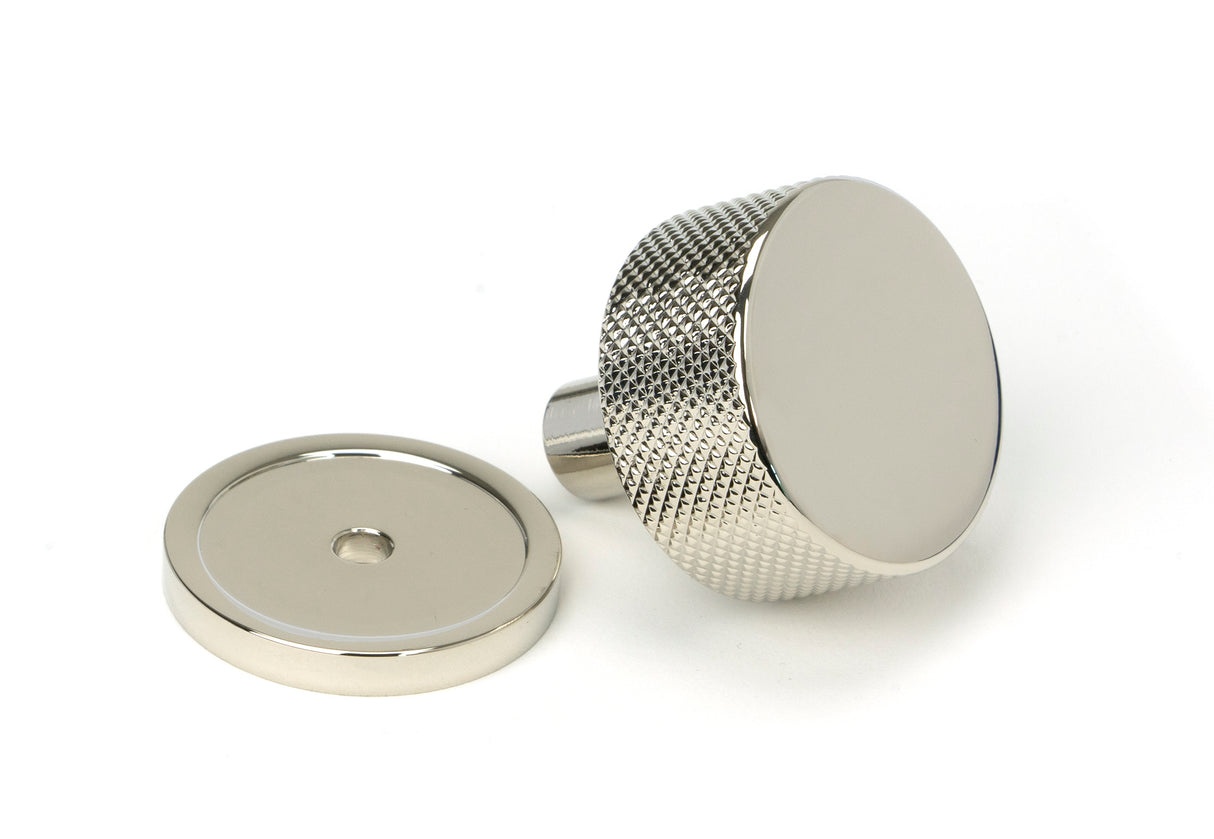 From The Anvil - Polished Nickel Brompton Cabinet Knob - 32mm (Plain) | Sku. 46862 | Trade Door Handles.