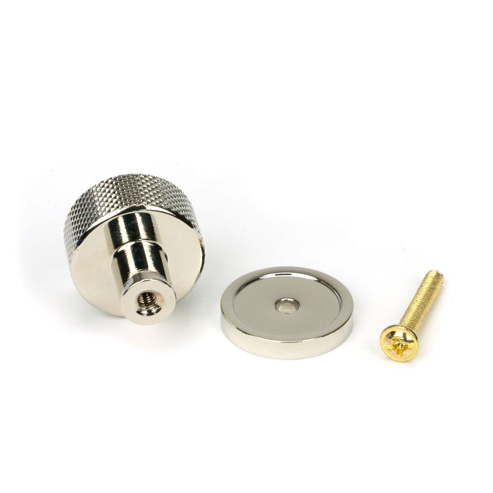 From The Anvil - Polished Nickel Brompton Cabinet Knob - 32mm (Plain) | Sku. 46862 | Trade Door Handles.