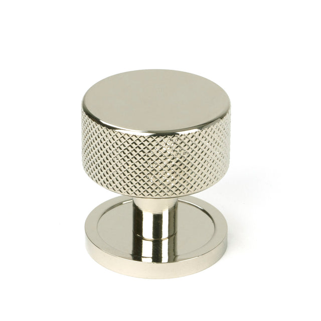 From The Anvil - Polished Nickel Brompton Cabinet Knob - 32mm (Plain) | Sku. 46862 | Trade Door Handles.