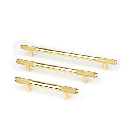 From The Anvil - Polished Brass Half Brompton Pull Handle - Small | Sku. 46864 | Trade Door Handles.