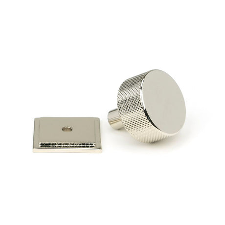 From The Anvil - Polished Nickel Brompton Cabinet Knob - 32mm (Square) | Sku. 46865 | Trade Door Handles.