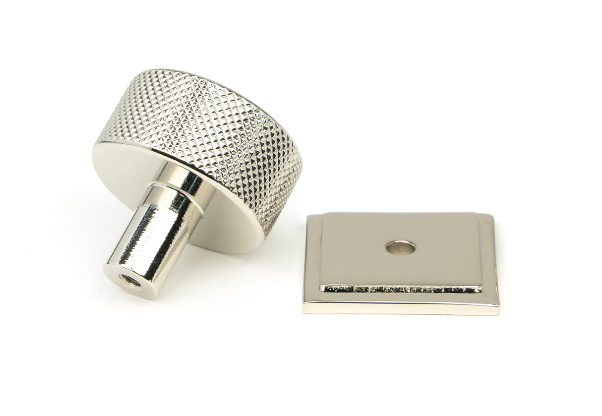 From The Anvil - Polished Nickel Brompton Cabinet Knob - 32mm (Square) | Sku. 46865 | Trade Door Handles.