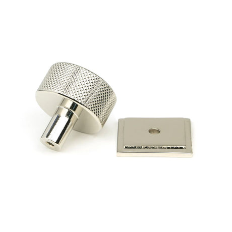 From The Anvil - Polished Nickel Brompton Cabinet Knob - 32mm (Square) | Sku. 46865 | Trade Door Handles.