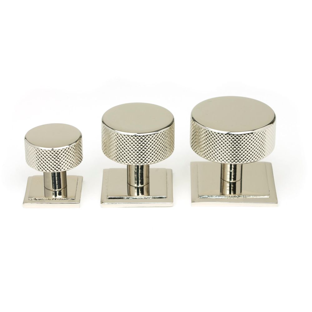 From The Anvil - Polished Nickel Brompton Cabinet Knob - 32mm (Square) | Sku. 46865 | Trade Door Handles.