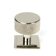 From The Anvil - Polished Nickel Brompton Cabinet Knob - 32mm (Square) | Sku. 46865 | Trade Door Handles.