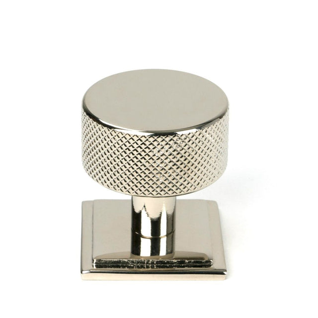 From The Anvil - Polished Nickel Brompton Cabinet Knob - 32mm (Square) | Sku. 46865 | Trade Door Handles.