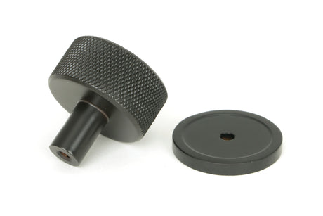 From The Anvil - Aged Bronze Brompton Cabinet Knob - 32mm (Plain) | Sku. 46866 | Trade Door Handles.