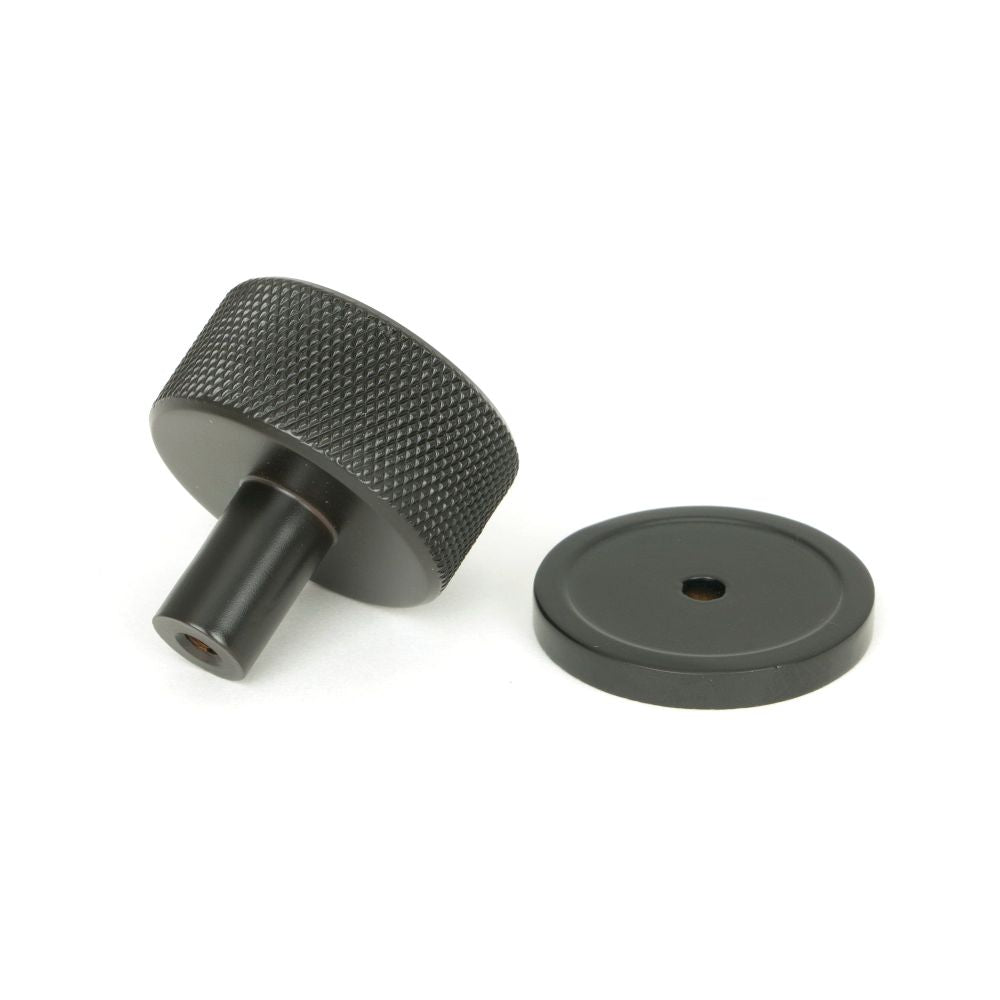 From The Anvil - Aged Bronze Brompton Cabinet Knob - 32mm (Plain) | Sku. 46866 | Trade Door Handles.
