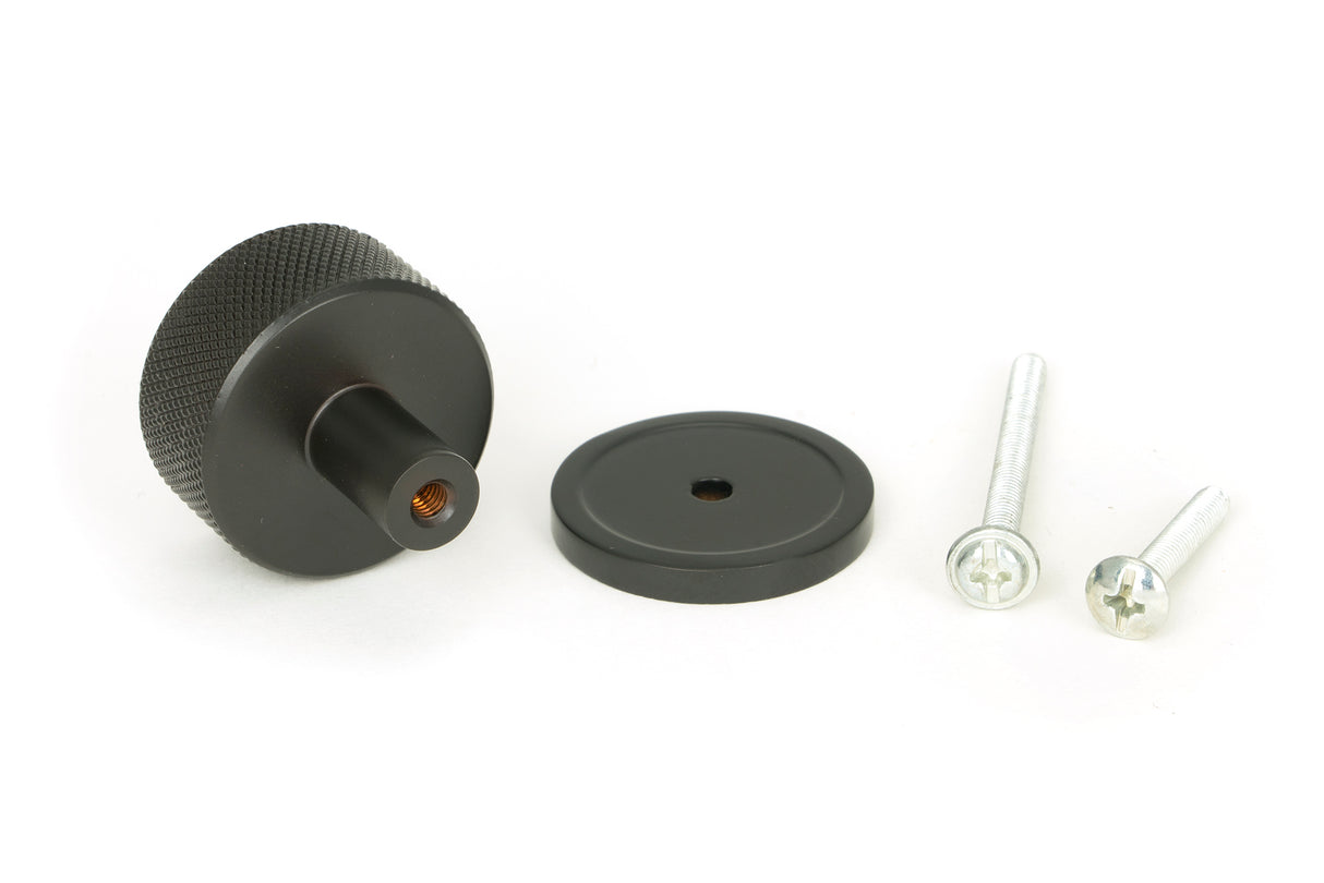 From The Anvil - Aged Bronze Brompton Cabinet Knob - 32mm (Plain) | Sku. 46866 | Trade Door Handles.