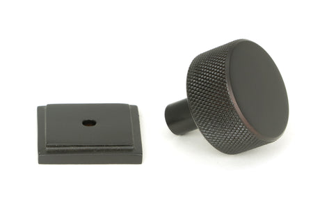 From The Anvil - Aged Bronze Brompton Cabinet Knob - 32mm (Square) | Sku. 46869 | Trade Door Handles.