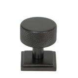 From The Anvil - Aged Bronze Brompton Cabinet Knob - 32mm (Square) | Sku. 46869 | Trade Door Handles.