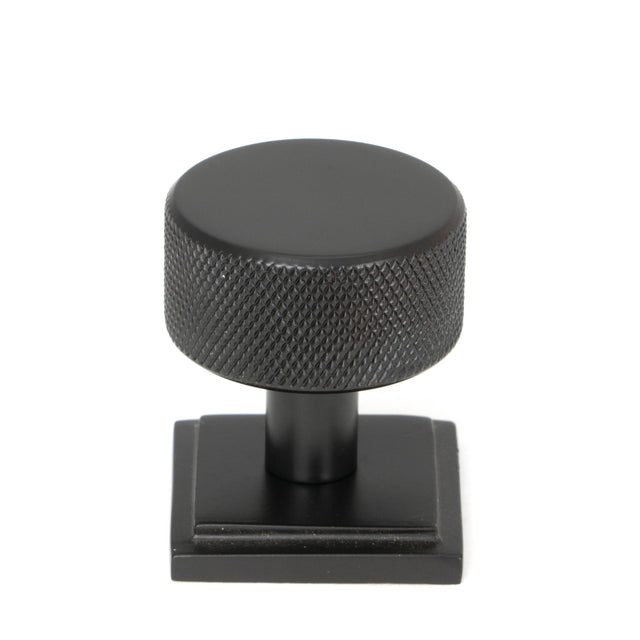 From The Anvil - Aged Bronze Brompton Cabinet Knob - 32mm (Square) | Sku. 46869 | Trade Door Handles.